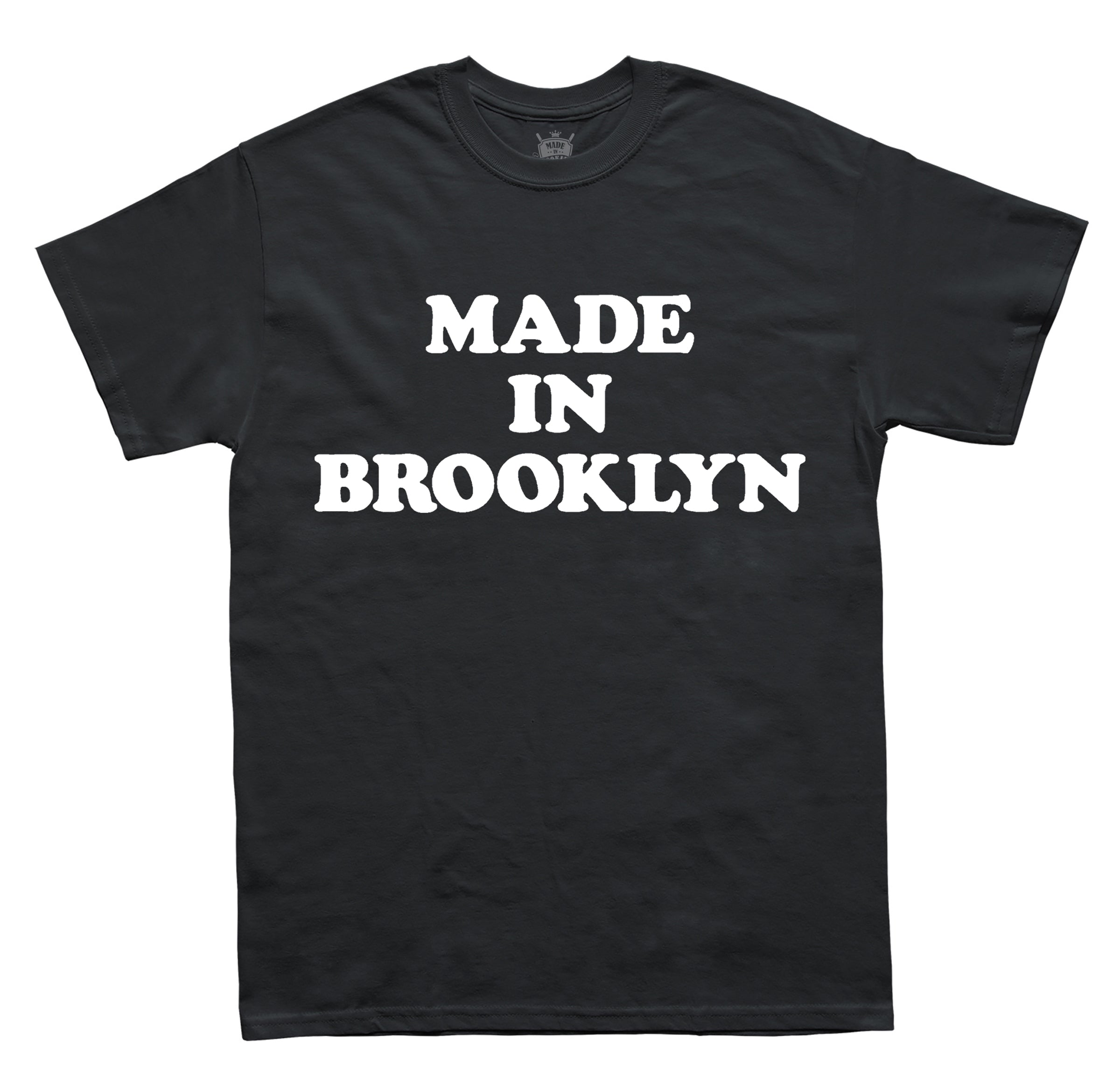 MADE IN BROOKLYN Old School Puff Letter Tee (black/white)