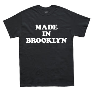 MADE IN BROOKLYN Old School Puff Letter Tee (black/white)