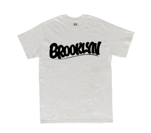 Brooklyn Handstyle Tee (White) by Peter Paid